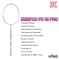 Vợt Cầu Lông Kumpoo PC 99 Pro 1 vợt + cước 1 túi  [Chính hãng][bảo hành 2T]