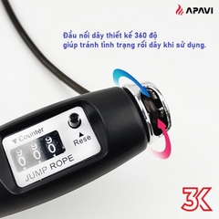 Dây nhảy thể thao Apavi JR-100 có đếm số tặng kèm 2 tạ
