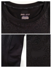 Áo thể thao nữ cổ tròn 2019 Đen