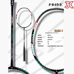 Vợt Cầu Lông Pride MARK-F 1 khung vợt 1 túi [Chính hãng][bảo hành 3T]