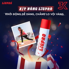 Chai Xịt Nóng Giảm Đau LIGPRO 200ML