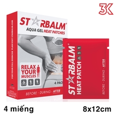 Miếng dán nhiệt Starbalm Aqua Gel Heat Patches Hộp 4 miếng [Siêu Sale] [FreeShip] [Chính hãng]