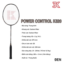 Vợt Cầu Lông Kumpoo Power Control K520 4U 1 khung vợt 1 túi [bảo hành 6T]