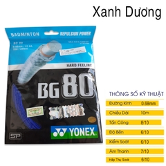 Dây đan vợt cầu lông Yonex BG 80 1 bộ