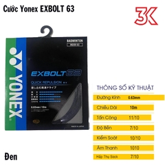 Dây Cước Căng Vợt Cầu Lông Yonex BG EXBOLT 63 nội đia nhật