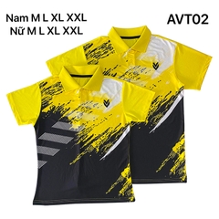 Áo cầu lông có cổ Nam Nữ Victec AVT02 Vàng