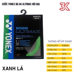 Dây Cước Căng Vợt Yonex BG 66 Ultimax nội đia nhật