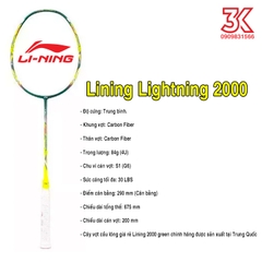 Vợt cầu lông Lining Lightning 2000 NEW 2021 1 Khung vợt 1 Túi [Chính hãng] [Ảnh thật] [Có bảo hành] [Có sẵn]