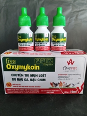 Five Oxymykoin 10ML Chuyên trị mụn loét do đậu gà, đậu chim