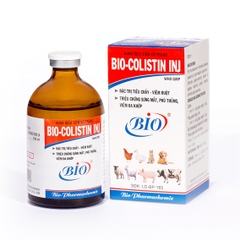 BIO COLISTIN INJ 100ml Dung dịch tiêm vô trùng đặc trị đường hô hấp, tiêu hoá, tiết niệu