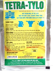 HDH TETRA TYLO thuốc bột hòa tan hoặc trộn thức ăn đặc trị hen khẹc, vẩy mỏ, viêm ruột tiêu chảy, phân sáp, trắng nhớt