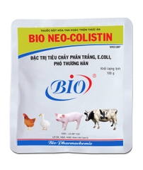 BIO NEO COLISTIN 100G Thuốc bột hoà tan hoặc trộn thức ăn đặc trị tiêu chảy phân trắng ,ecoli,phó thương hàn