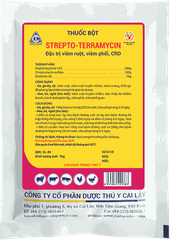 STREPTO TERRAMYCIN 100G Thuốc bột trị viêm ruột bệnh đường hô hấp tụ huyết trùng