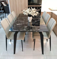 BÀN ĂN MẶT ĐÁ CHÂN SẮT CẮT CNC - BAMD104