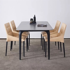 BÀN ĂN MẶT ĐÁ CHÂN GỖ - BAMD98