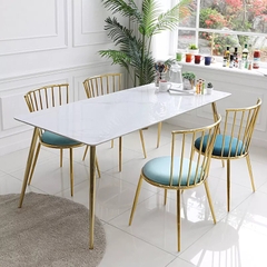 BÀN ĂN MẶT ĐÁ CHÂN CÔN INOX - BAMD88