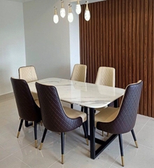 BÀN ĂN MẶT ĐÁ CHÂN SẮT- BAMD32