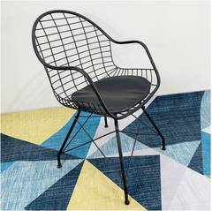 GHẾ CAFE SẮT LƯỚI MẶT NỆM