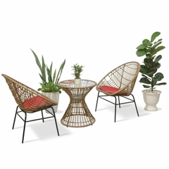 BỘ BÀN GHẾ CAFE MÂY TRE ĐAN - CF05