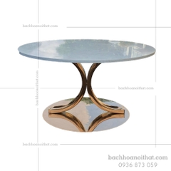 BÀN TRÀ MẶT ĐÁ CHÂN INOX - BT95