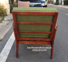 GHẾ SOFA TAY CONG ĐƠN GỖ CAO SU - SFG18