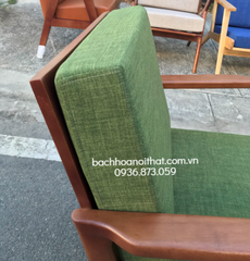 GHẾ SOFA TAY CONG ĐƠN GỖ CAO SU - SFG18