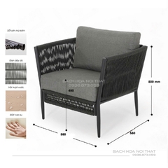 Ghế Sofa Khung Sắt Ngoài Trời GD17