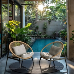 Ghế Cafe Ngoài Trời Khung Sắt GD22