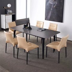 BÀN ĂN MẶT ĐÁ CHÂN GỖ - BAMD98