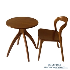 BÀN TRÀ CAFE CHÂN 4 CẠNH GỖ TẦN BÌ - BCF34