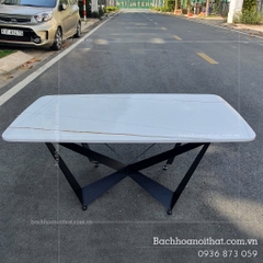 BÀN TRÀ MẶT ĐÁ CHÂN SẮT CẮT CNC - BT94