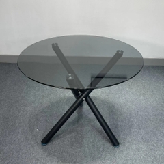 BÀN ĂN MẶT KÍNH CHÂN CHỤP