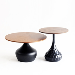 BÀN TRÀ SOFA BÌNH HOA MẶT GỖ CHÂN SẮT - BTG26