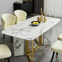 BÀN ĂN MẶT ĐÁ CẨM THẠCH - BAMD17