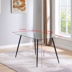 BÀN ĂN MẶT KÍNH 6 GHẾ - BAMK02