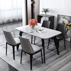 BỘ BÀN ĂN MẶT ĐÁ CẮT CNC 4 GHẾ - BBA11