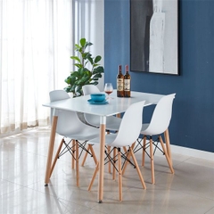 BÀN CAFE EAMES MẶT GỖ CHỮ NHẬT 1M2 - BCF32