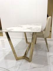 BÀN ĂN MẶT ĐÁ CERAMIC CHÂN INOX M - BAMD01