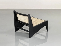 Ghế Kangaroo Đan Mây Gỗ Sồi Sơn Đen GDM17