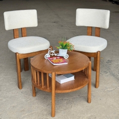 GHẾ ĂN BỌC NỆM GỖ TỰ NHIÊN - GAG98