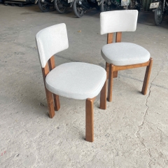 GHẾ ĂN BỌC NỆM GỖ TỰ NHIÊN - GAG98