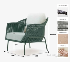 Ghế Cafe Đan Dây Ngoài Trời GD11