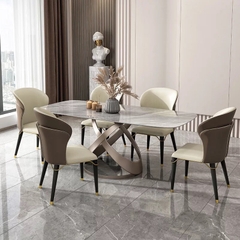 BÀN ĂN MẶT ĐÁ CERAMIC NHẬP KHẨU - BAMD02