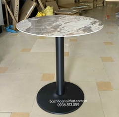 BÀN CAFE CHÂN SẮT MẶT ĐÁ CERAMIC - BCF58