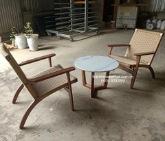 GHẾ SOFA PLANK GỖ ASH ĐAN DÂY - SFG26