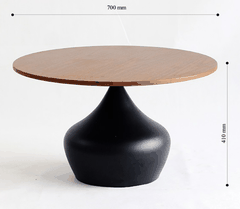 BÀN TRÀ SOFA BÌNH HOA MẶT GỖ CHÂN SẮT - BTG26