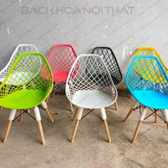 GHẾ NHỰA ĐÚC CHÂN GỖ - 3012B