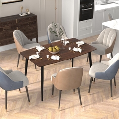 BÀN ĂN GỖ CHÂN CÔN - BAG26