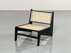 Ghế Kangaroo Đan Mây Gỗ Sồi Sơn Đen GDM17