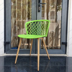 GHẾ NHỰA CHÂN SẮT GIẢ GỖ - CF3013